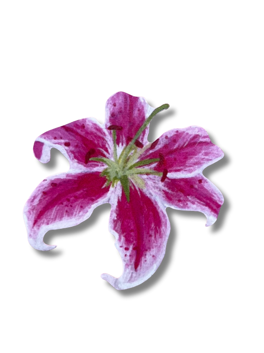 Single Purple Lily Sticker
