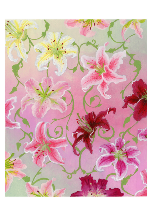 Blushing Lilies PRINT
