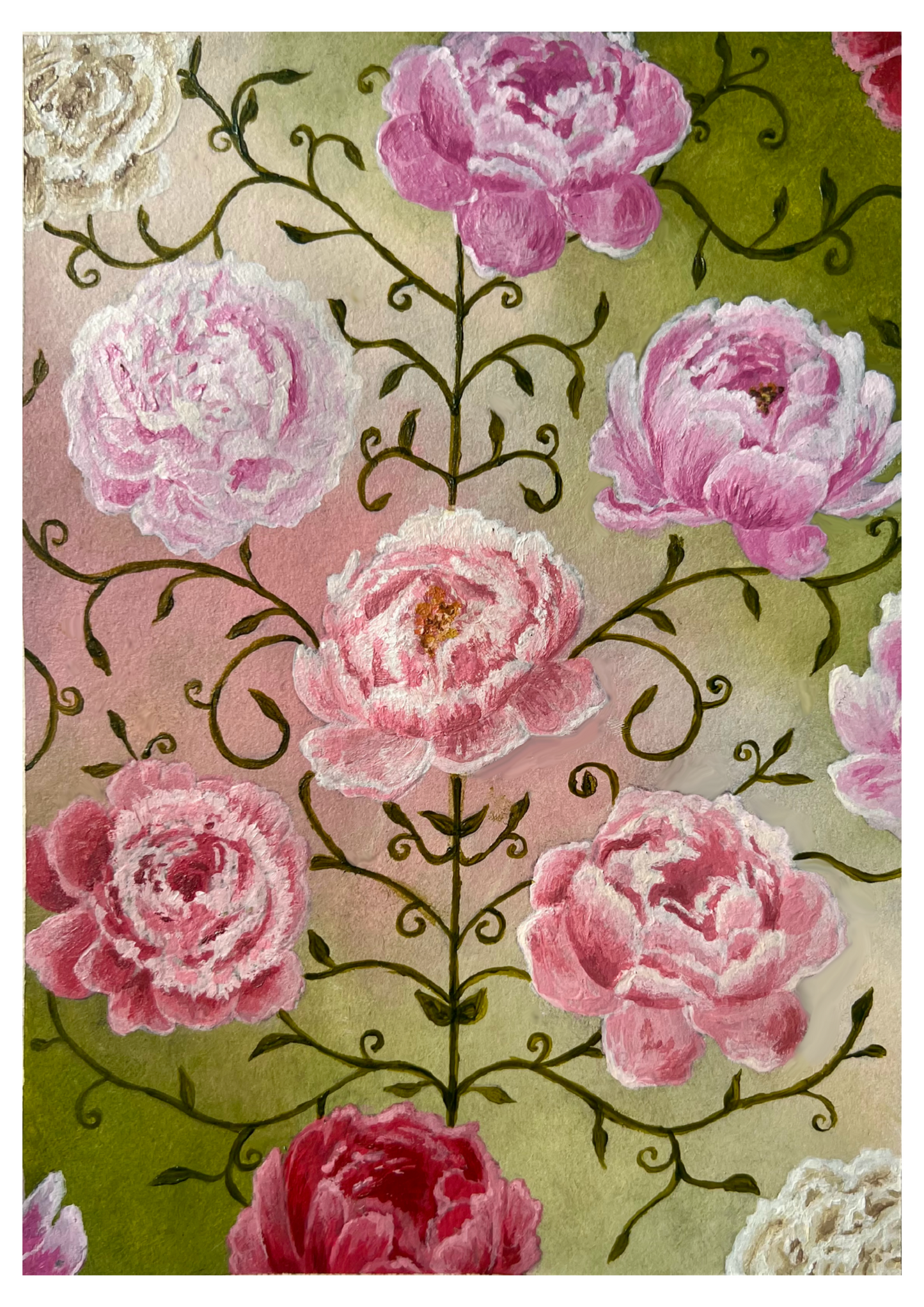 Blushing Peonies PRINT A5