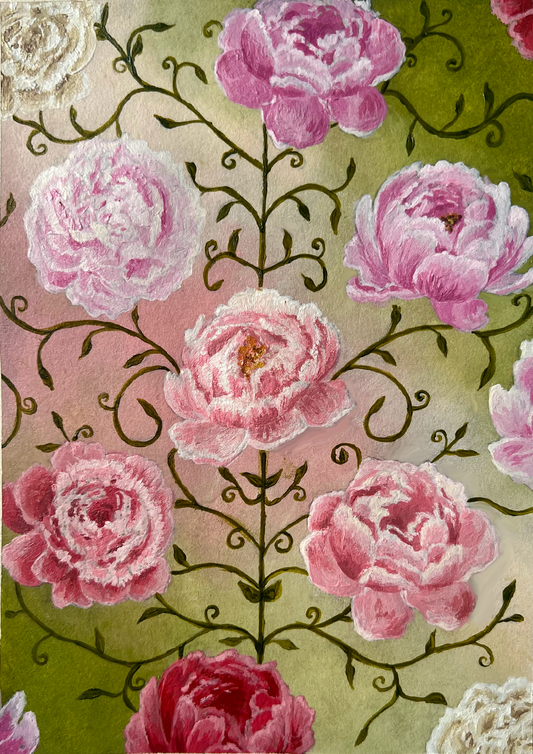 Blushing Peonies PRINT A6
