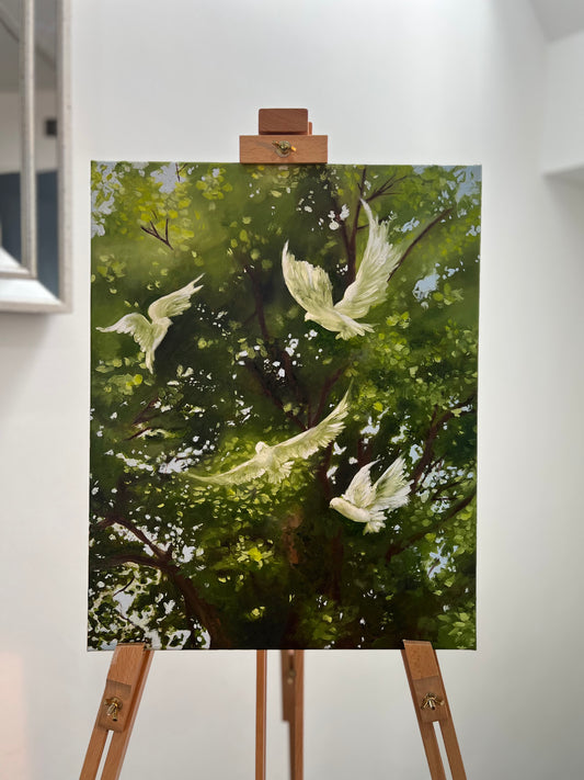 'So where are you going' 81:26, 16x20 Inch Original